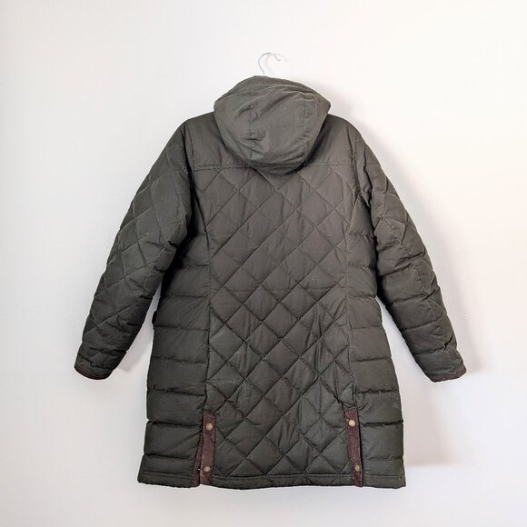 L.L. Bean Women's Upcountry Waxed Down Hooded Coat | Size M - Picture 4 of 8